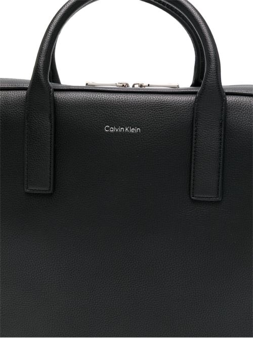 Borsa uomo Calvin Klein nera piatta Calvin Klein | LV04D3157GUB1